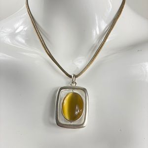 Vtg 90s 00s choker with cats eye pendant